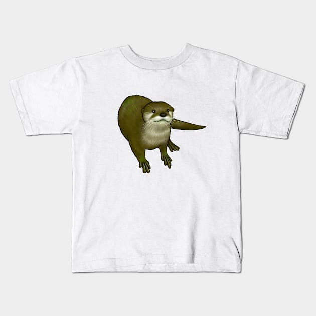 Smile Otter Kids T-Shirt by OtterFamily